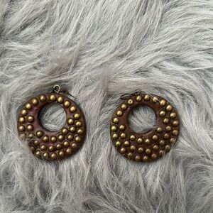 Elegant Circular Beaded Earrings